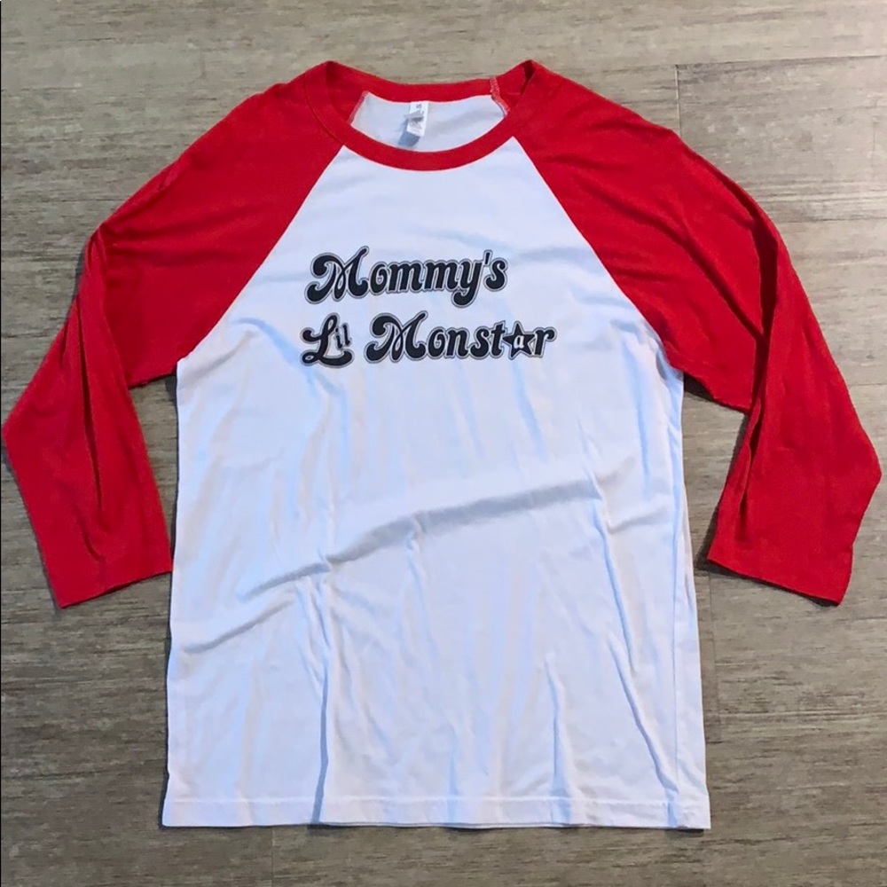 “Mommy’s Lil Monstar” baseball tee